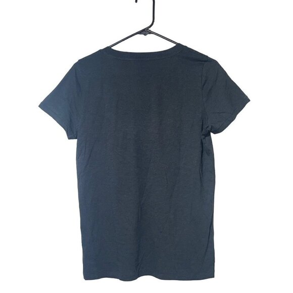 Madewell Whisper Cotton V-Neck Tee in Dark Baltic XSmall New as-is Womens tshirt - Picture 7 of 10